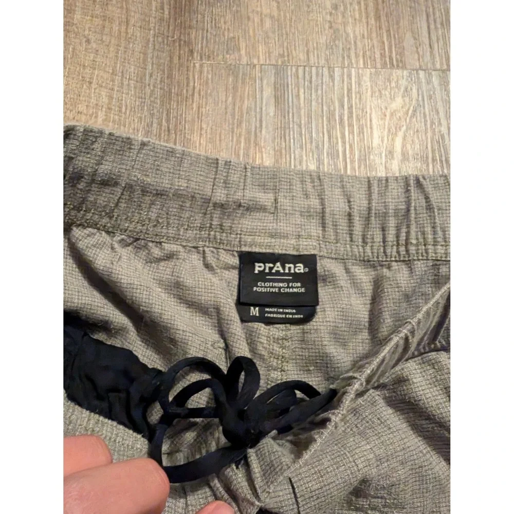 Prana Vaha Hemp Blend Men Medium Elastic Waist Drawstring Pants Gray Breathable - Picture 6 of 11